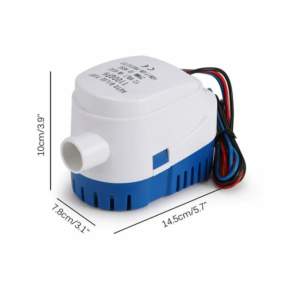 12V Automatic Submersible Bilge Pump-1